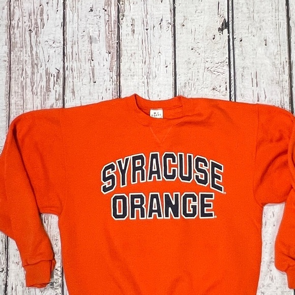 Vintage Early 2000s Syracuse Orange NCAA College Crewneck Sports Sweatshirt - Picture 2 of 4